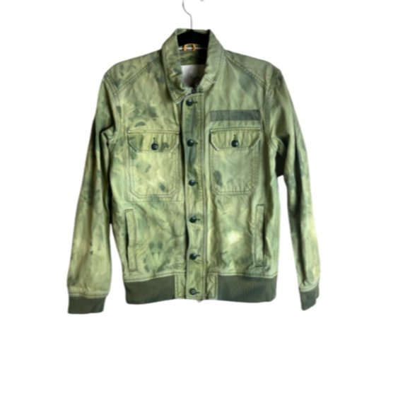 Anthropologie Jackets & Blazers - Anthropologie Koto Green Tie Dye Utility Jacket Denim Jacket  XS EUC